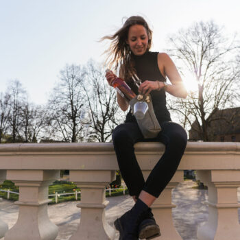 Echtleder-Rindsleder-Weingeschenk-Weintasche